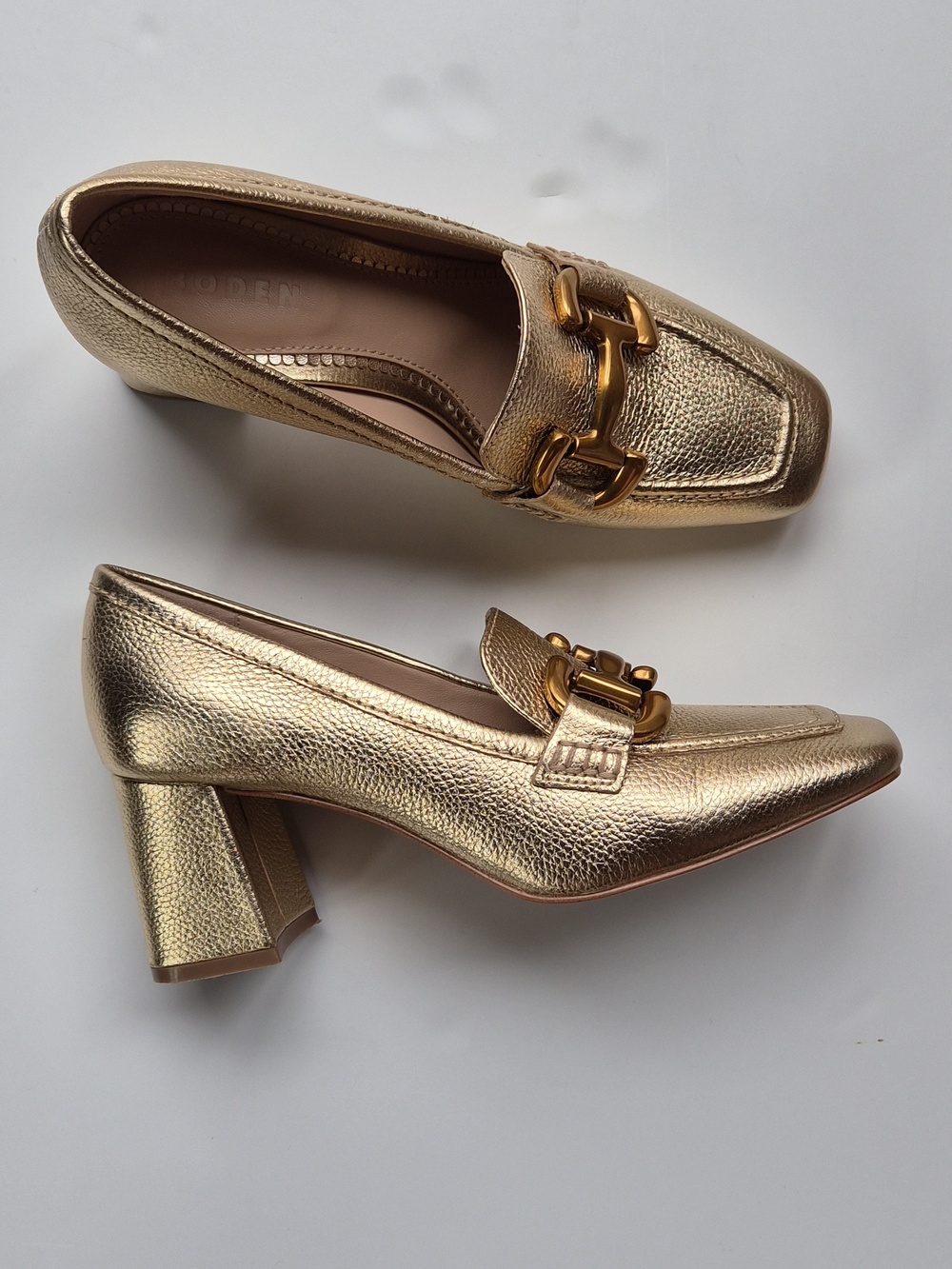Boden Iris Snaffle Heeled Loafers Size 39 - Picture 3 of 14